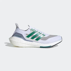 ADIDAS ULTRA BOOST WHITE AND SUB GREEN